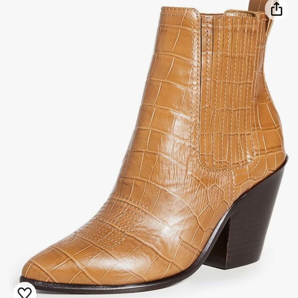 LOEFFLER RANDALL Kali Western Heeled Booties In Honey